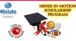 Minds in Motion "logo" slide with MPSSAA & Allstate Foundation logos.