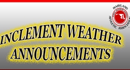 MPSSAA Inclement Weather announcements slide.
