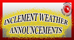 MPSSAA Inclement Weather Announcements slide.
